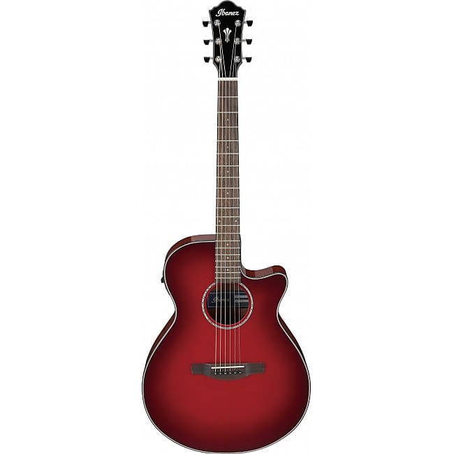 IBANEZ AEG51-TRH Elektro-Akustik-Gitarre, transparent red | Reverb