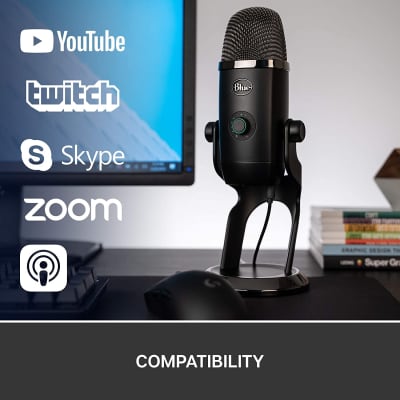Blue Yeti X Professional Condenser USB Microphone with High-Res Metering, LED Lighting & Blue Voice Effects for Gaming, Streaming & Podcasting On PC & Mac image 6