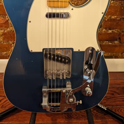 Fender /MJT Parts Tele Custom with Bigsby B-Bender and HSCB - Lake Placid Blue image 2