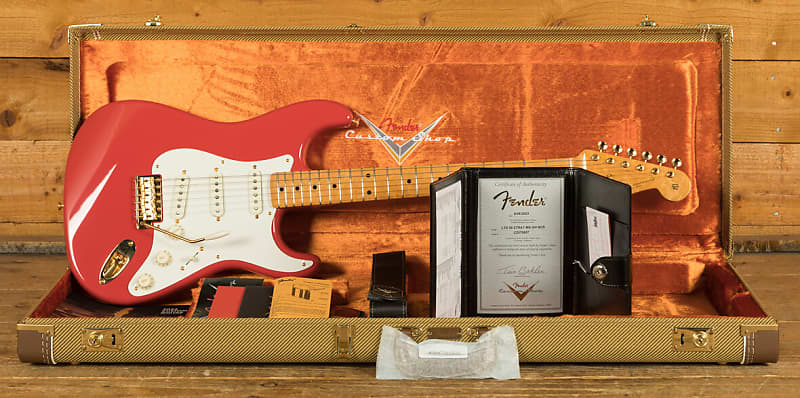 ギター Fender custom shop vintage custom nos 59 Fender Custom Shop Ltd 59 Stratocaster NOS Fiesta Red w/Gold