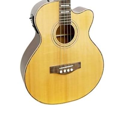 Glen Burton GAB474J-NT Deluxe Acoustic Electric Bass Natural for sale