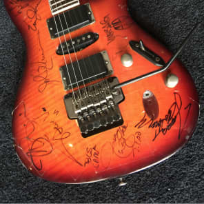 Autgraphed Ibanez-Yngwie, Dimebag, Wylde, Satriani, Steve Vai, Eric Johnson, John Petrucci and more image 2