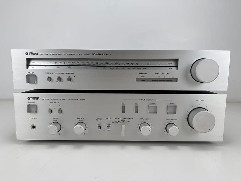 Yamaha T-550 Stereo Tuner / A-550 Stereo Amplifier Set - Serviced  			