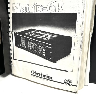 Oberheim Matrix-6R original vintage user manual operations Matrix 6 1980s - Black image 1