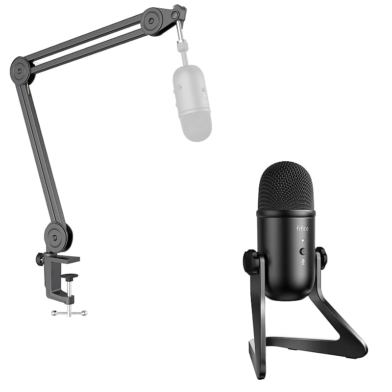 Podcast Microphone And Arm Stand, Usb Mic For Recording Streaming, Condenser  Computer Gaming Microphone With Headphone Output&Volume Control, Mute  Button For Vocal, . (K678+Bm63)