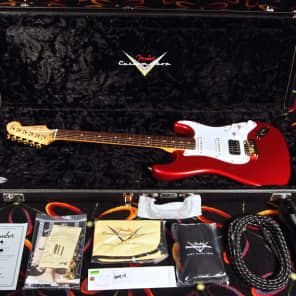 2013 Fender Stratocaster HSS Custom Shop Custom Classic Strat Firemist Red image 13