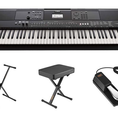 YAMAHA PSR EW-410 76-KEY PORTABLE PIANO KEYBOARD—SPEAKERS+SAMPLER—STAND+SEAT—NEW