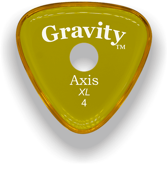 Gravity Picks Axis XL Round Grip 4mm Yellow Acrylic <GAXX4PR> image 1