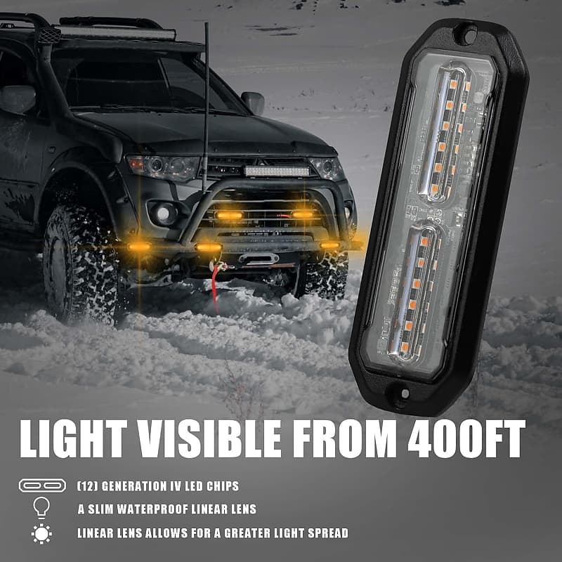 Grille and Surface Mount LED Lights for Emergency Vehicles