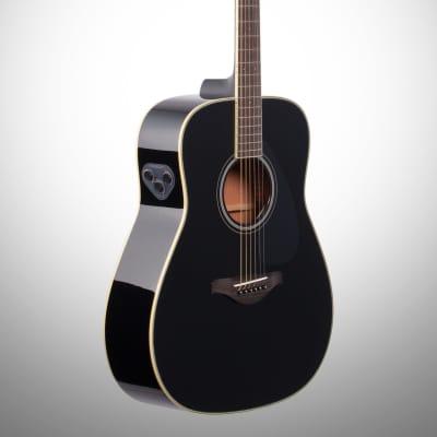 Yamaha FG-TA Dreadnought Transacoustic Acoustic-Electric Guitar, Black image 3