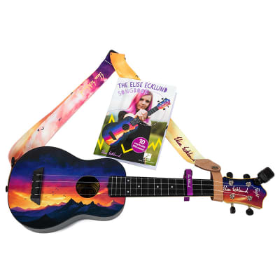 Flight TUS-EE SUNSET PACK Elise Ecklund Signature Travel Soprano Ukulele Bundle New - Sunset image 3