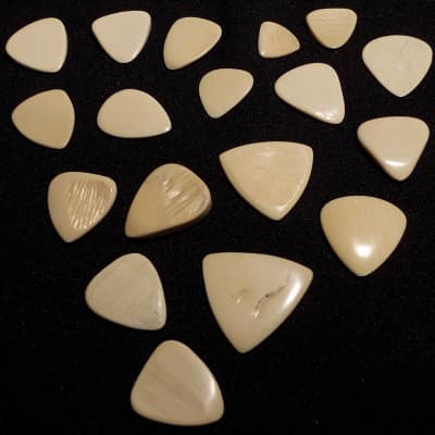 18 pcs. unique Woolly Mammoth Ivory Guitar Picks image 1
