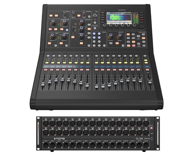 Midas M32R Live 40-Input Digital Studio Mixer + DL32 Stage Box w/Mic Preamps image 1