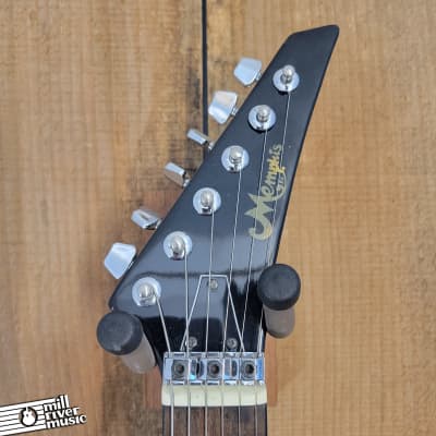 Memphis S-Style Electric Guitar Black Used Bild 3