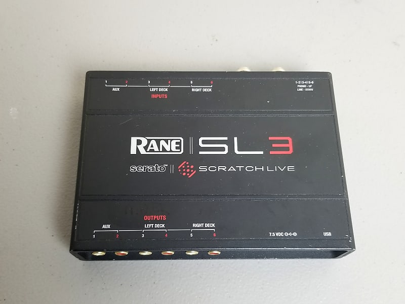 Rane SL3 Serato Scratch Live Professional DJ USB Audio Interface w/Manual,  Cables, Control CD's