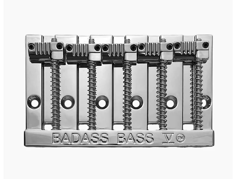 Chrome Badass V ™ Bass Bridge for 5string Fender P/Jazz Reverb