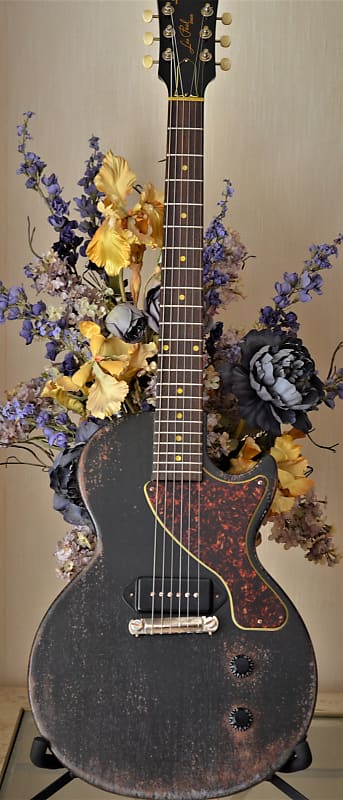 Gibson Les Paul Junior Relic- Custom Black P90 | Reverb