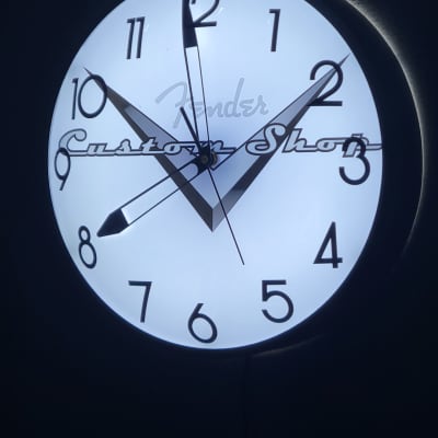 Fender Custom Shop Dealer Style Light Up Clock Killer Cool Mancave/Garage Item image 3