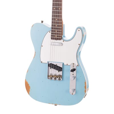 Fender Custom Shop 1960 Bound Telecaster Relic, Lark Custom - Daphne Blue (736) image 6