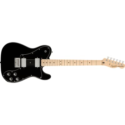 Fender Squier Affinity Series Telecaster Deluxe Guitar, Maple Fingerboard, Black image 1