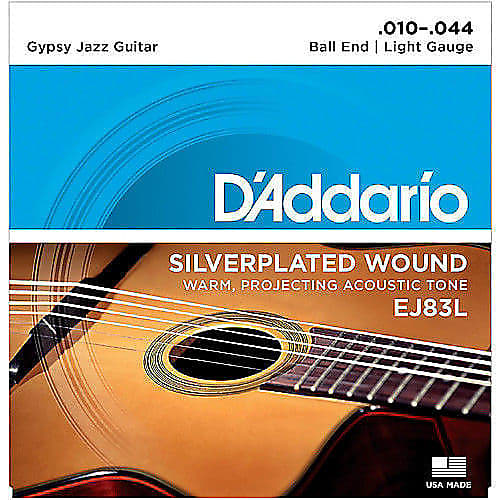 D'Addario EJ83L Gypsy Jazz Acoustic Guitar Strings 10-44 Light gauge ball end image 1
