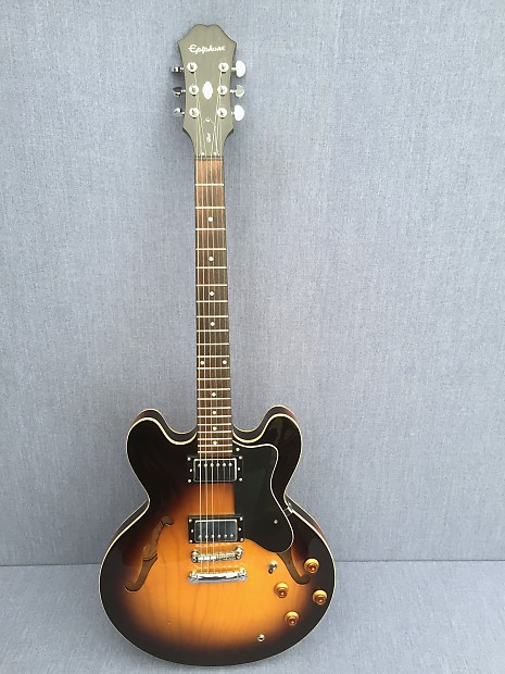 Epiphone Dot ES-335 vintage sunburst made in Korea Peerless Factory 2009  inc padded gig bag