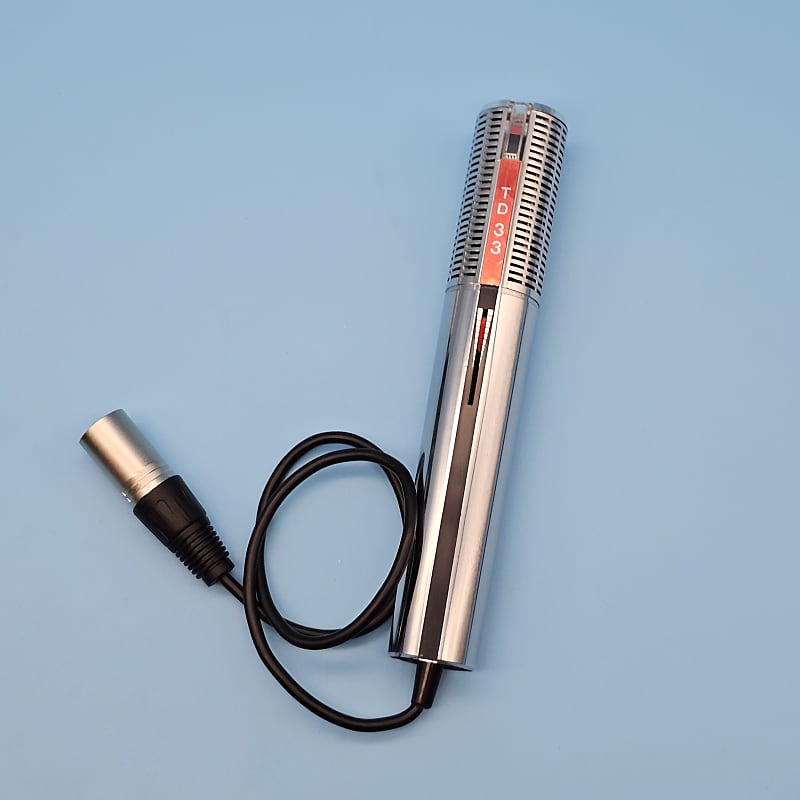 ☆Vintage 1960s Telefunken TD33 Dynamic Mic - XLR Connector