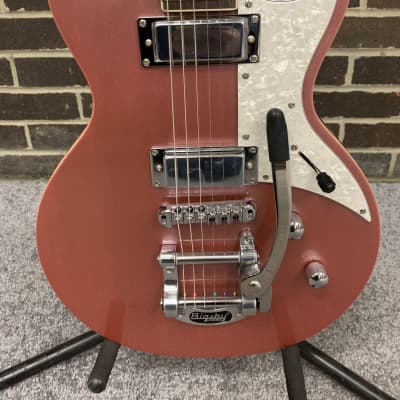 Aria Pro II 212-MK2 Bowery Electric Guitar w/Bigsby - Cadillac Pink - Demo Model w/FREE Guitar Pedal image 2