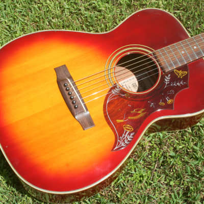 Yasuma Newance MODEL No.1600H 000 size guitar 1973 Sunburst image 7