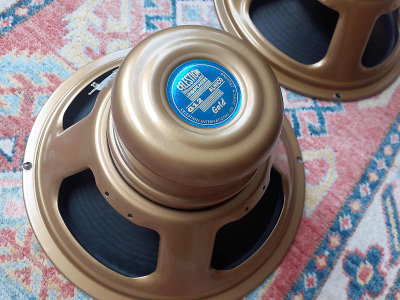 Celestion 2x Alnico Gold 8ohm speakers 2000 Gold Reverb UK