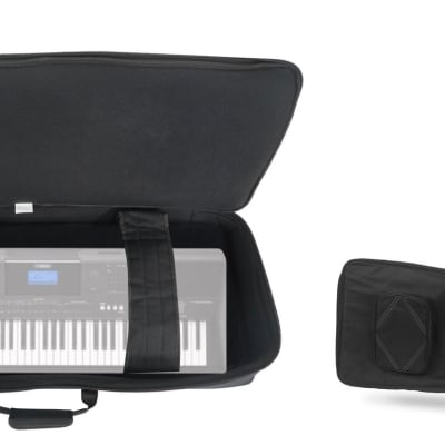 Rockville 76 Key Padded Rigid Durable Keyboard Gig Bag Case For YAMAHA PSR-EW400