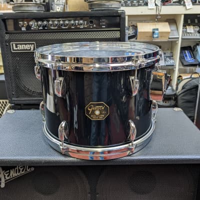 1980s Gretsch USA "Drop G Badge" Black Wrap 9 x 13" Tom - Looks Really Good - Sounds Great! image 1