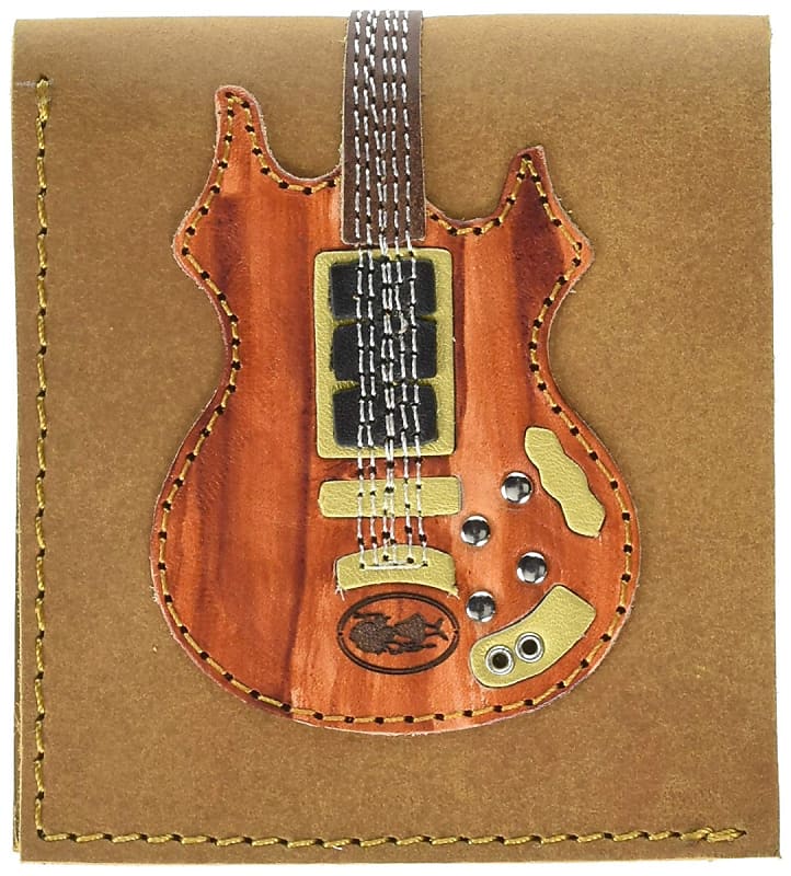 AXE HEAVEN Genuine Leather Jerry Garcia Rosebud Electric Guitar Wallet Gift image 1