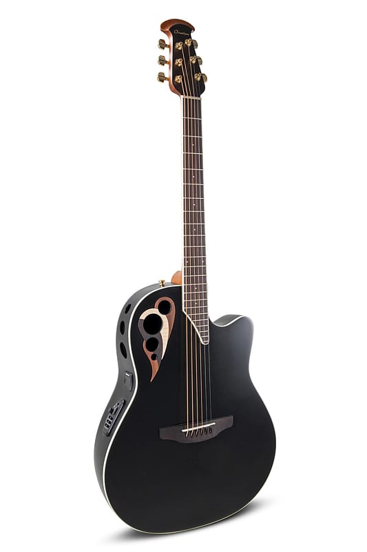 Mint Ovation Celebrity Deluxe E-Acoustic Guitar CDX40-5-G - Black Satin image 1