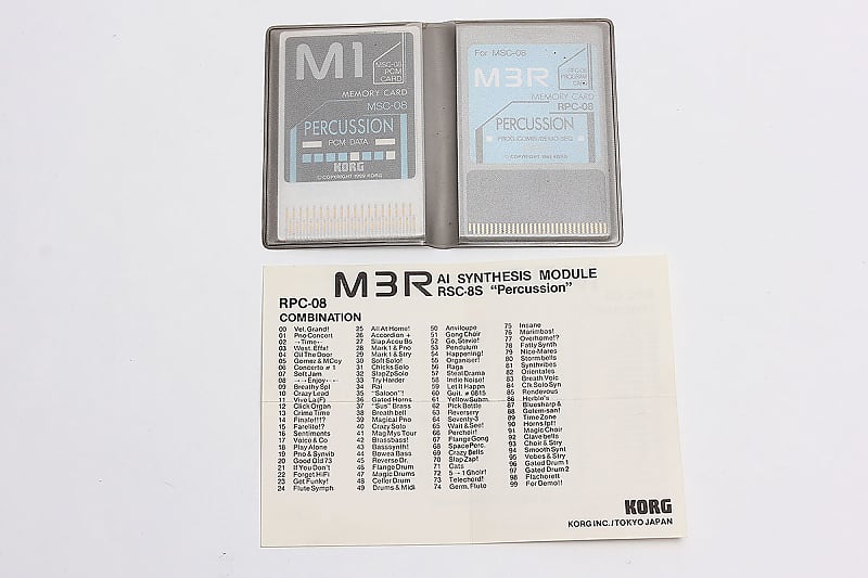 Korg M3R MSC-08 RPC-08 Percussion Memory Cards image 1
