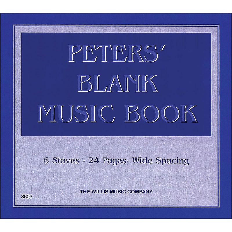 Willis Music Peters' Blank Book 1 | Reverb