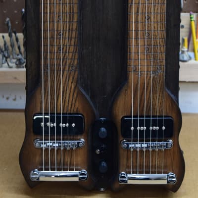 Double Neck - Console Style - Lap Steel Guitar - D / C6 Tuning - Satin Relic Finish - USA Made - Hand Crafted image 1
