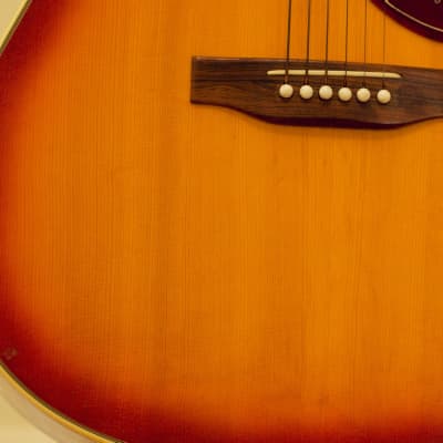 Vintage 1974 Gibson Hummingbird Custom Cherry Sunburst with original hard case image 8