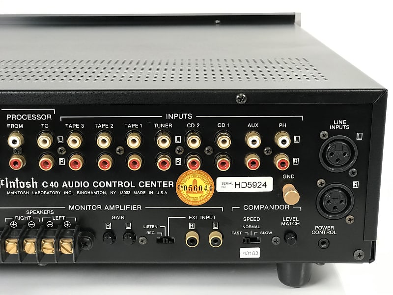 アンプ Macintosh C40 audio control center McIntosh C40 2-Channel Solid State Audio Control Center