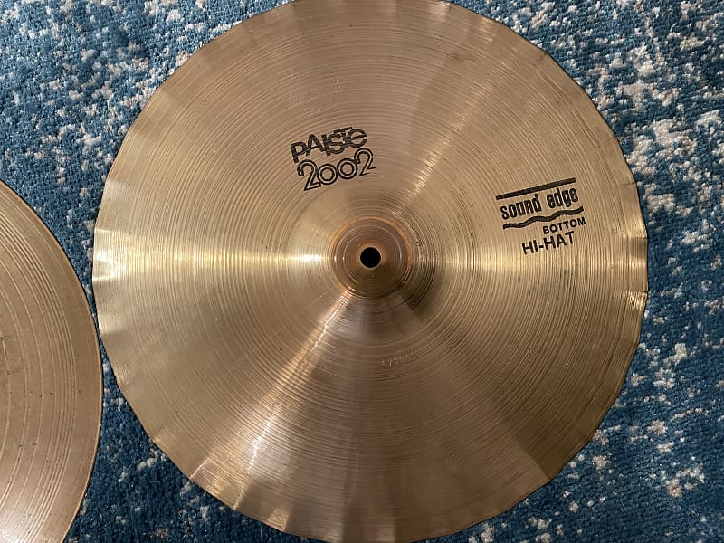1979 14” Paiste Sound Edge 2002 Black Label Hihats | Reverb