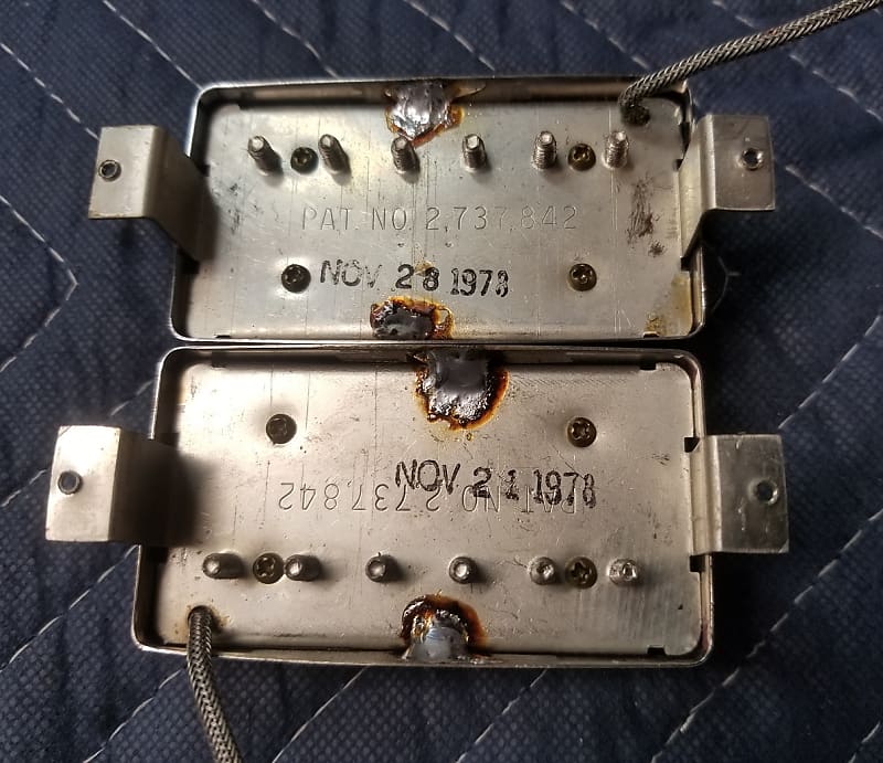 Gibson PAF TTop pickup matched set . November 1978 Chrome Reverb