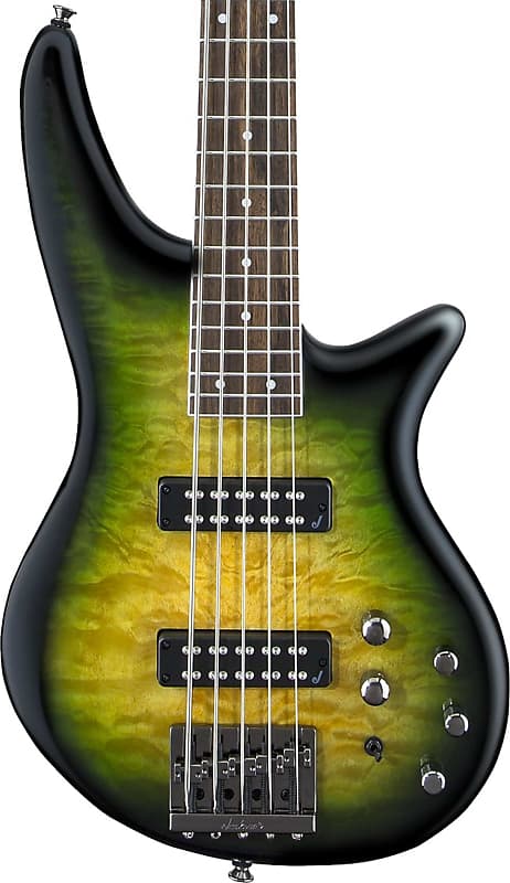 Jackson JS Series Spectra Bass JS3QV 5-String Bass Guitar, Alien Burst image 1