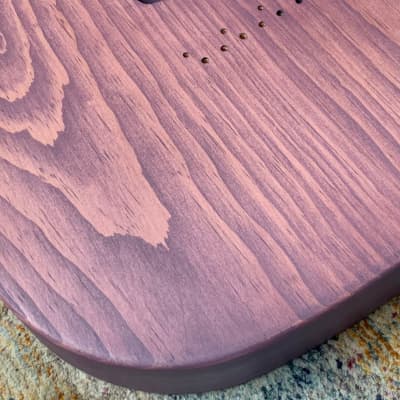 Buren’s Custom Clear Pine Very Light Tele Body (ToneBomb, Rockies, Canada) in Lavender Finish image 2