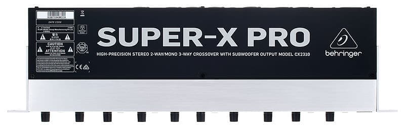 Shops Behringer Super-X Pro CX2310 V2 Multi-channel Crossover with Subwoofer Output