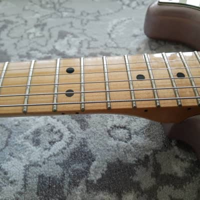 Fender Deluxe Lone Star Stratocaster 2014 - 2016 Burgundy Mist Metallic strat split maple Mexico MIM image 9