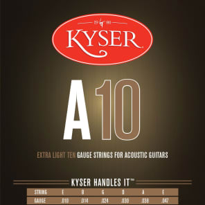 Kyser KYS-A10 Phosphor Bronze Acoustic Guitar Strings - Extra Light (10-47)