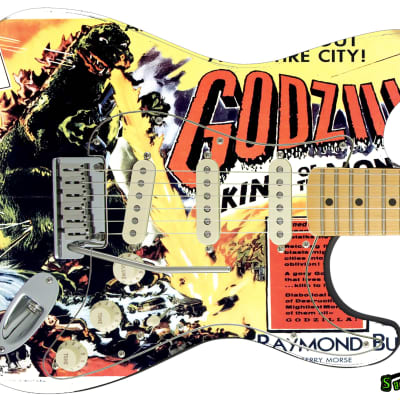 Sticka Steves Guitar Skin Axe Wrap Re-skin Vinyl Decal DIY Godzilla King of Monsters 212 image 4