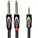 Roland Black Series 3.5mm TRS-Dual 1/4"" Y Interconnect Cable 5ft Black