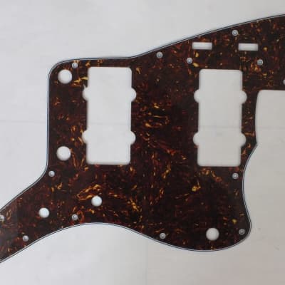 Jazzmaster Scratch Plate Dark Brown Tortoiseshell 4 ply Pickguard to fit modern USA Fender guitars