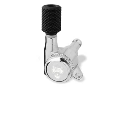 6 String Set - Guitar Monkey Monkey Grip - Locking Tuners - Megalight Bavarian Barrel Buttons - Chrome image 1